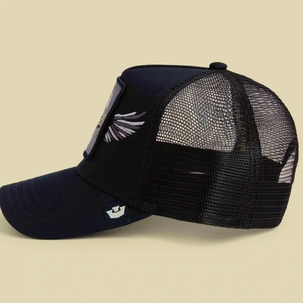 Goorin Bros Farm WINGS LEGEND Snapback Trucker Hat Black White NWT - Picture 6 of 9